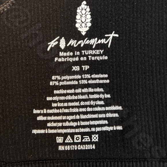 Free People Free Throw Henley Crop Top Black NWT - Picture 8 of 13